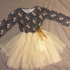One piece cream tutu dress